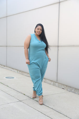 Relaxed Jumpsuit | Teal - MishMash Boutique
