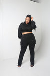 Crop Jogger Set | Black - MishMash Boutique