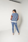 Graphic Denim Cardigan - MishMash Boutique