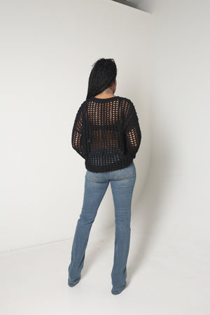 Fishnet Sweater | Black