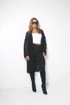 Waffle Cardigan | Black - MishMash Boutique