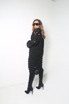 Waffle Cardigan | Black - MishMash Boutique