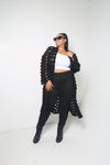 Waffle Cardigan | Black - MishMash Boutique