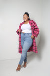 Get Plaid Shacket | Pink - MishMash Boutique