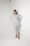Mock Neck Legging Set | Grey - MishMash Boutique