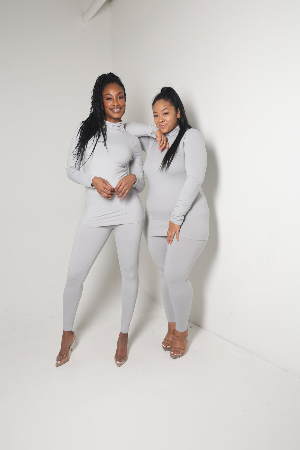 Mock Neck Legging Set | Grey - MishMash Boutique