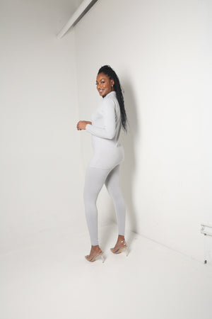 Mock Neck Legging Set | Grey - MishMash Boutique