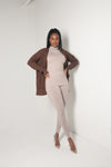 Waffle Cardigan | Brown