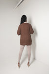 Waffle Cardigan | Brown