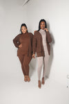 Waffle Cardigan | Brown