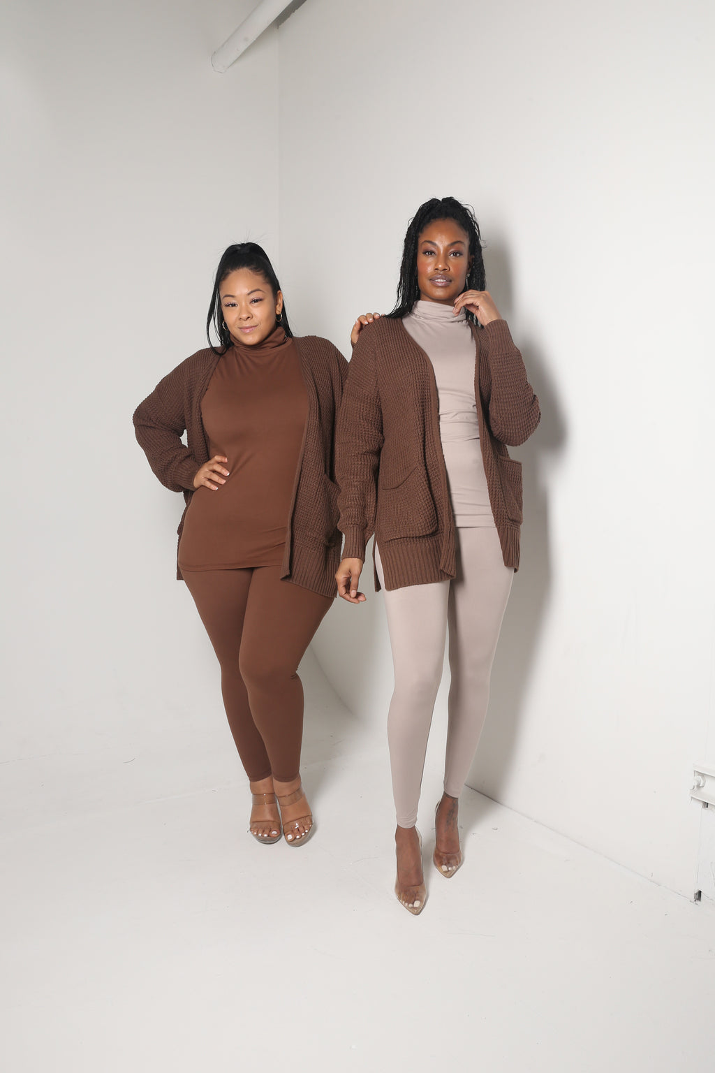 Waffle Cardigan | Brown - MishMash Boutique
