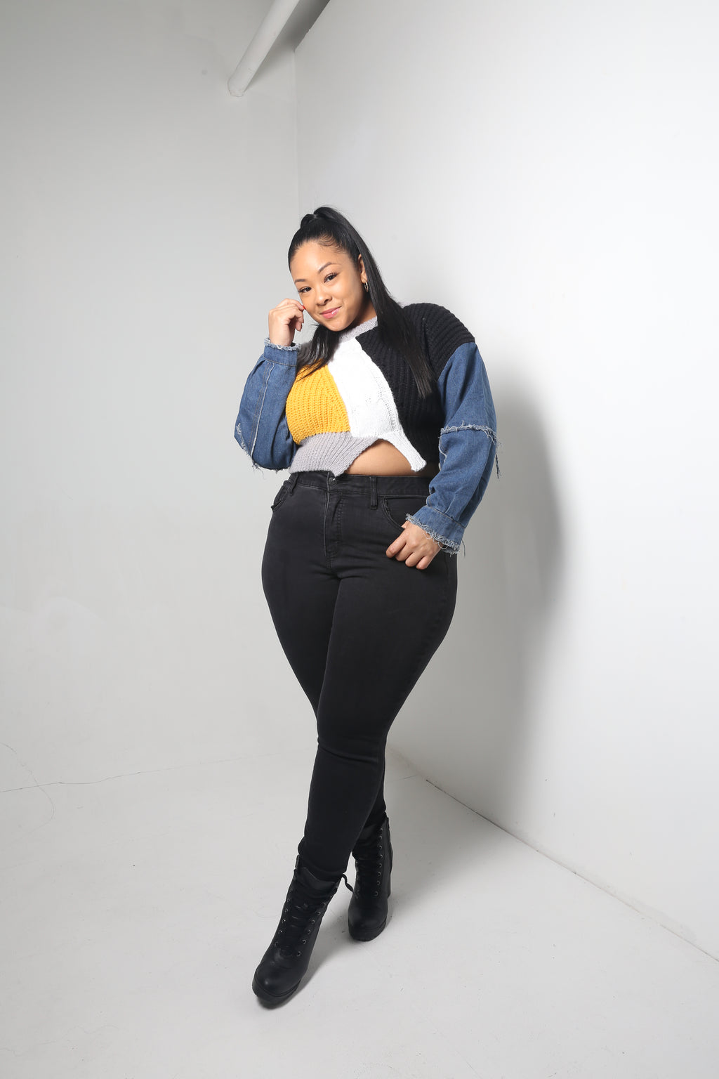 Patchwork Sweater - MishMash Boutique