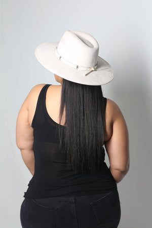 Suede Fedora Hat | Cream - MishMash Boutique