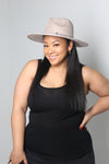 Suede Fedora Hat | Taupe - MishMash Boutique