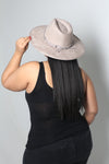 Suede Fedora Hat | Taupe - MishMash Boutique