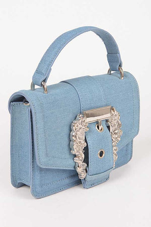 Buckled Denim Handbag - MishMash Boutique