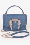 Buckled Denim Handbag - MishMash Boutique