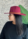 Skye Fedora Hat | Burgundy - MishMash Boutique