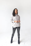 Knitted On Sweater | Grey - MishMash Boutique