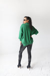 Knitted On Sweater | Green - MishMash Boutique