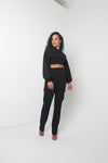 Crop Jogger Set | Black - MishMash Boutique