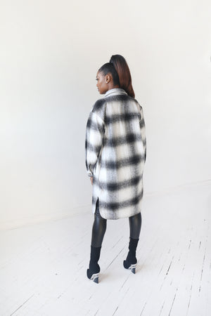 Plaid Shacket | Black - MishMash Boutique