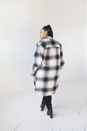 Plaid Shacket | Black - MishMash Boutique