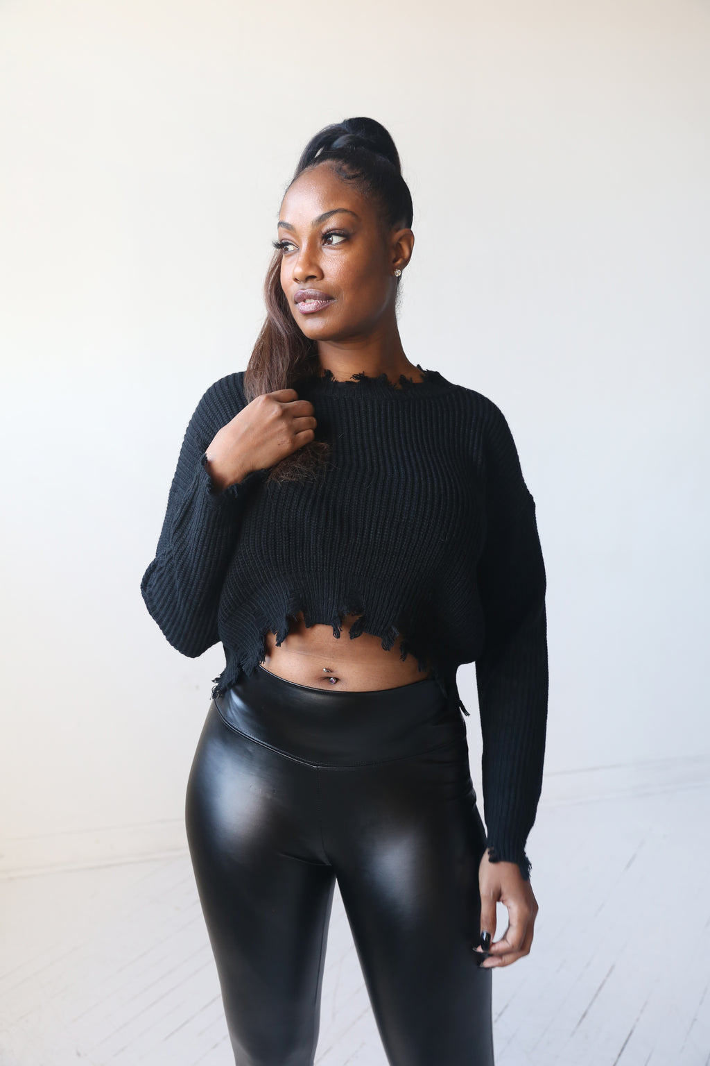 To Shreds Sweater | Black - MishMash Boutique