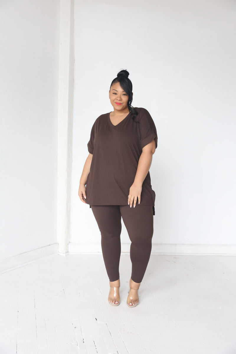 Luxe Legging Set | Chocolate - MishMash Boutique