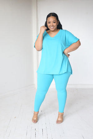 Luxe Legging Set | Teal - MishMash Boutique