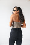 Leather Corset | Pewter - MishMash Boutique