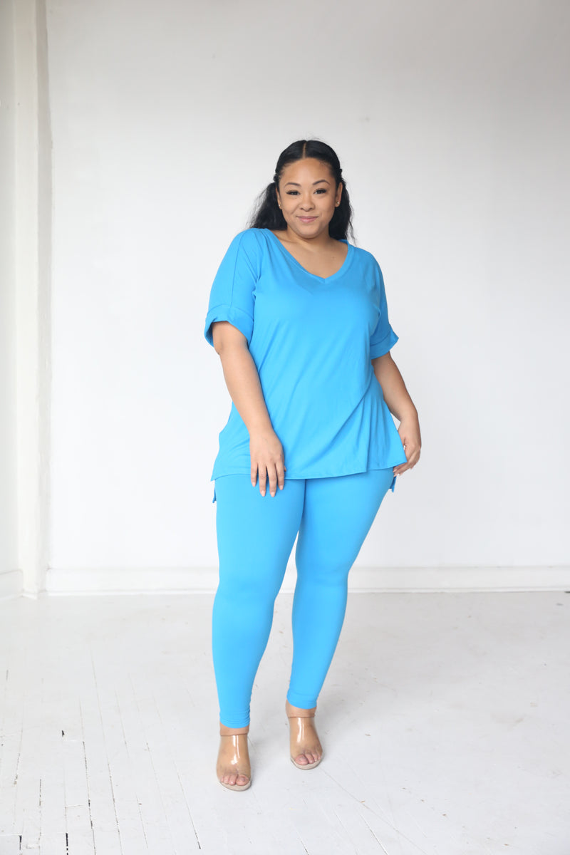 Luxe Legging Set | Blue - MishMash Boutique
