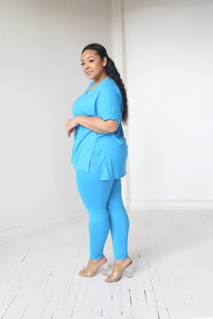 Luxe Legging Set | Blue - MishMash Boutique