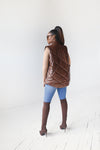Puffed Vest | Brown - MishMash Boutique