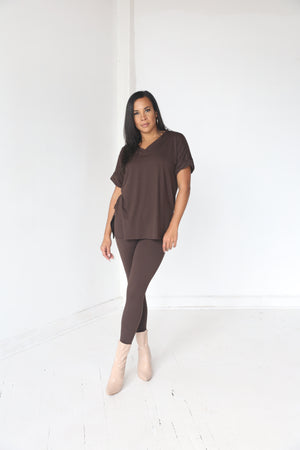 Luxe Legging Set | Chocolate - MishMash Boutique