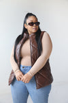 Puffed Vest | Brown - MishMash Boutique