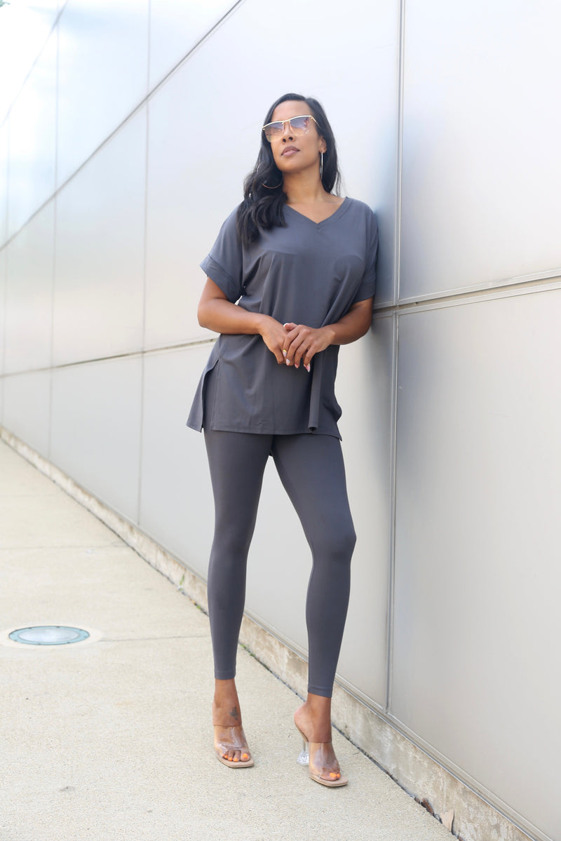 Luxe Legging Set | Grey - MishMash Boutique