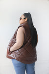Puffed Vest | Brown - MishMash Boutique