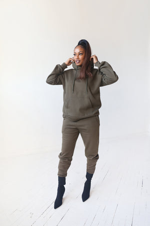 Basic Jogger Set | Olive - MishMash Boutique