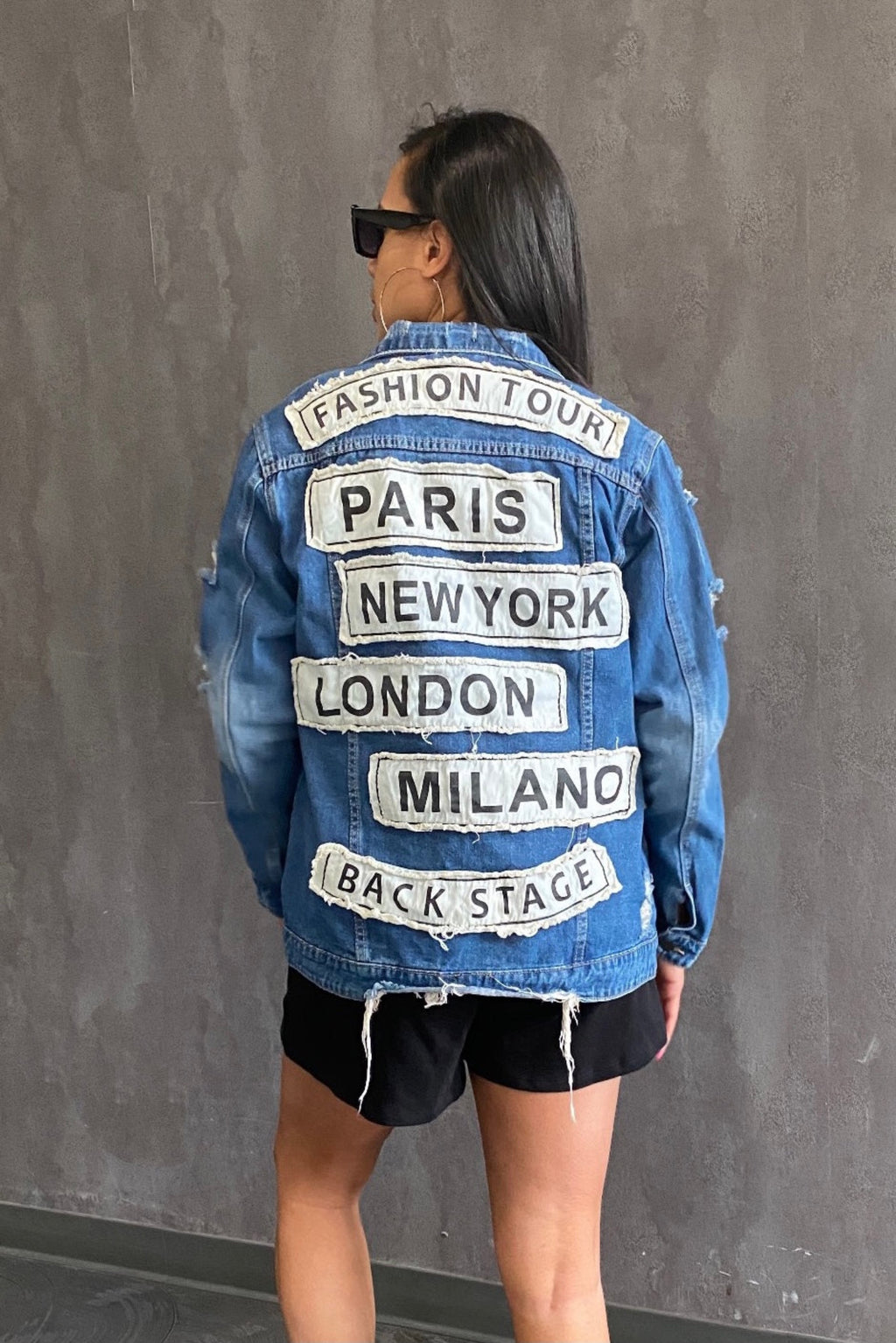 Fashion Tour Denim Jacket | Blue - MishMash Boutique