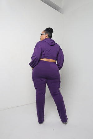 Crop Jogger Set | Purple - MishMash Boutique