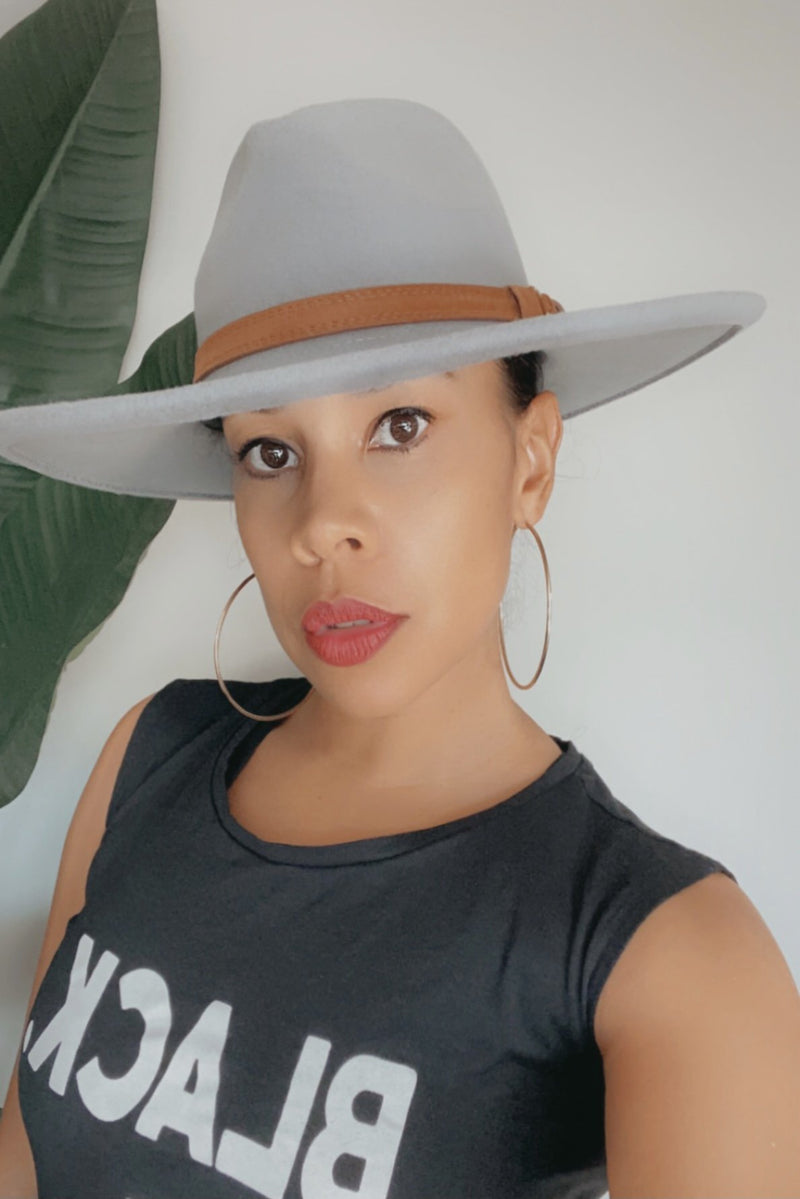 Skye Fedora Hat | Grey - MishMash Boutique