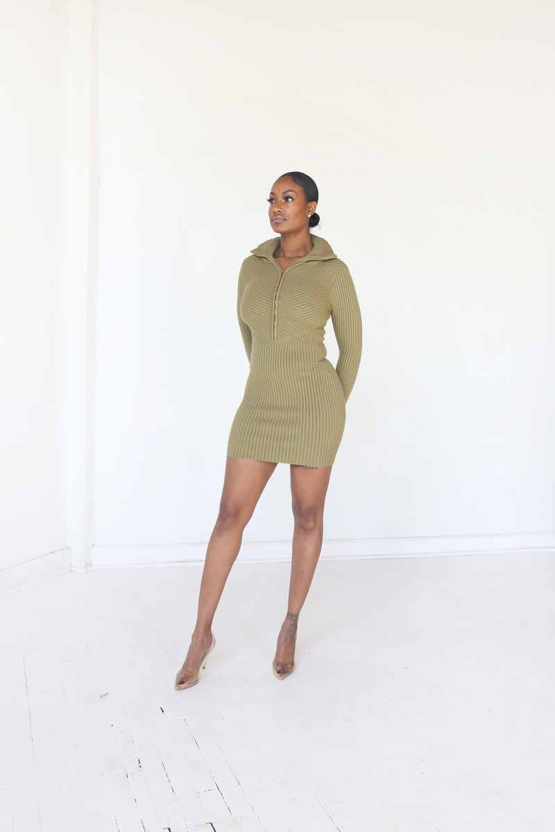 Exposure Dress | Olive - MishMash Boutique