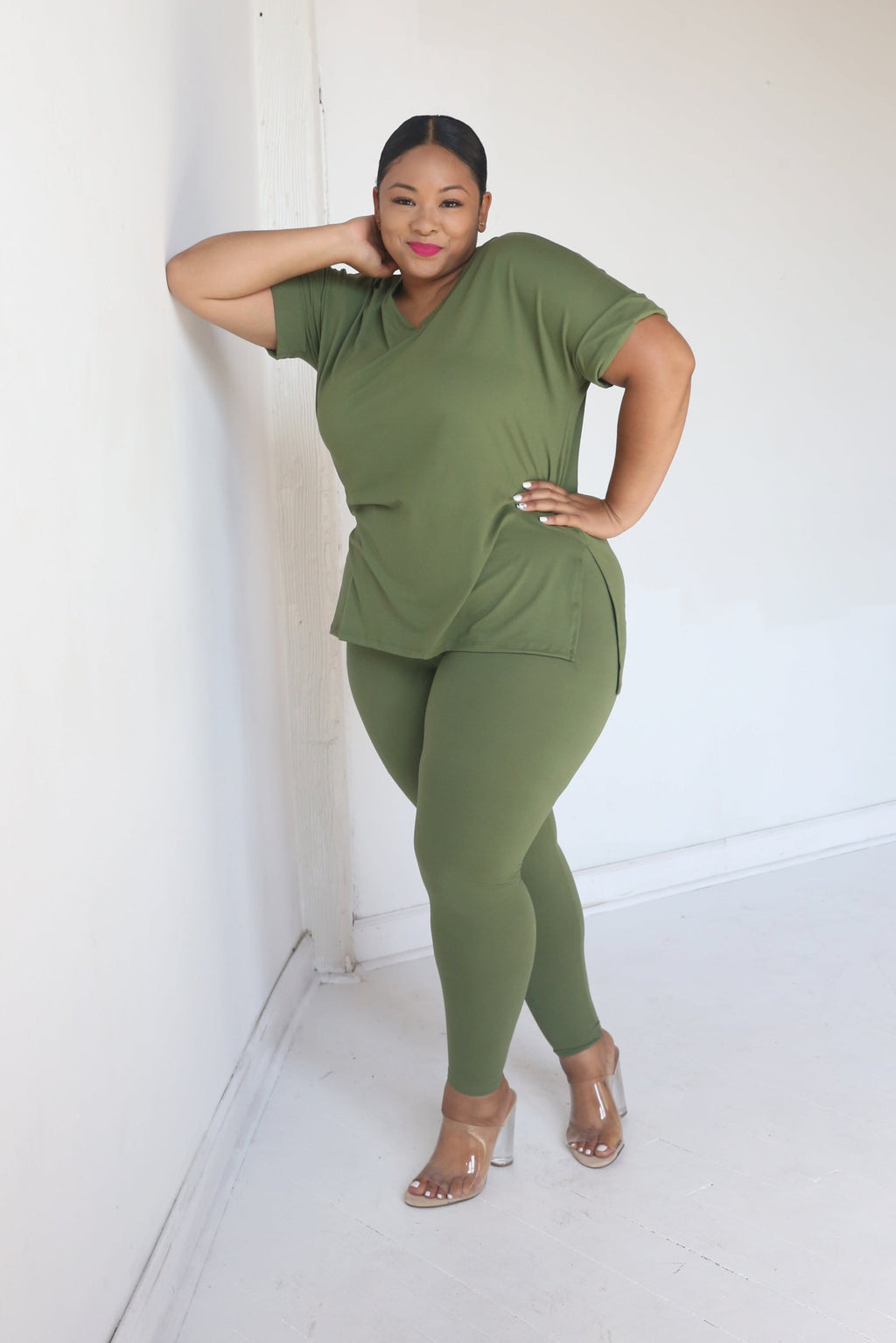 Luxe Legging Set | Olive - MishMash Boutique