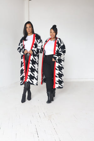 Houndstooth Cardigan - MishMash Boutique