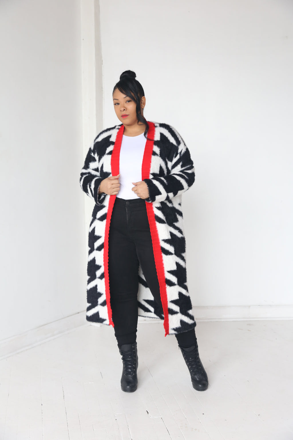 Houndstooth Cardigan - MishMash Boutique