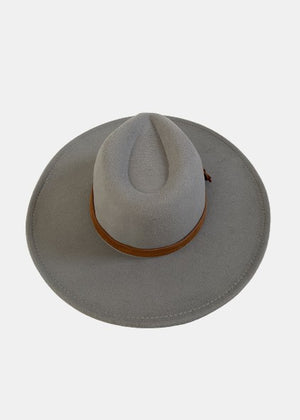 Skye Fedora Hat | Grey - MishMash Boutique